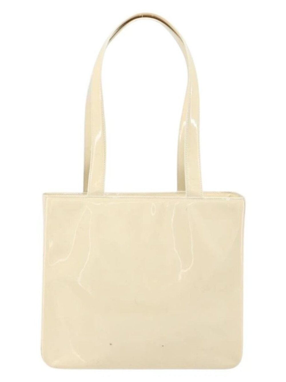 CHANEL Tote Bag Patent leather Beige Gold CC - Picture 3 of 16